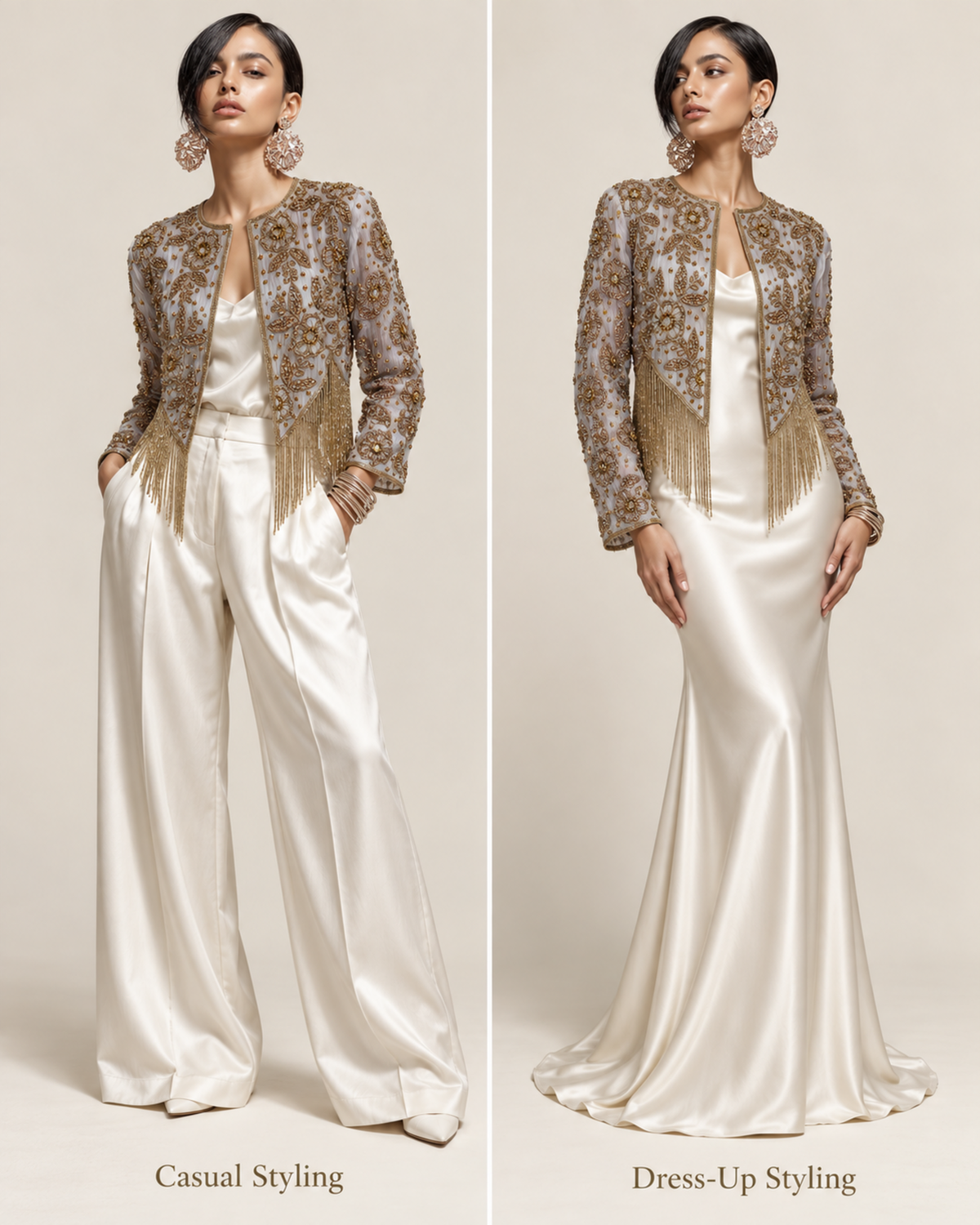 Gilded Mist Fringe Jacket