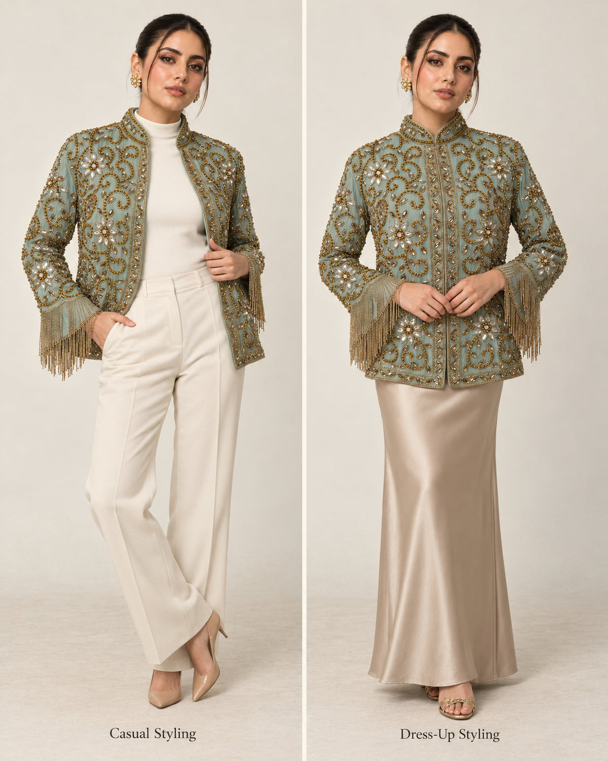 Mint Muse Beaded Jacket
