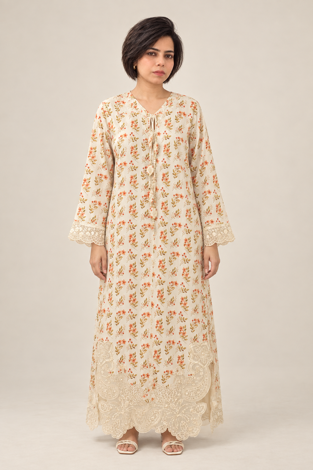 Shanzae — عاجی | Cotton Long Shirt &Trouser