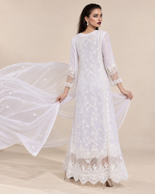 Ameera Pearl Chiffon Fustan