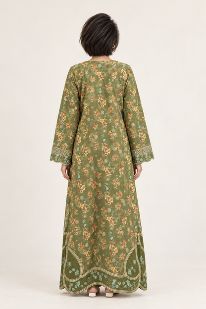 Shanzae — زیتونی | Cotton Long Shirt &Trouser
