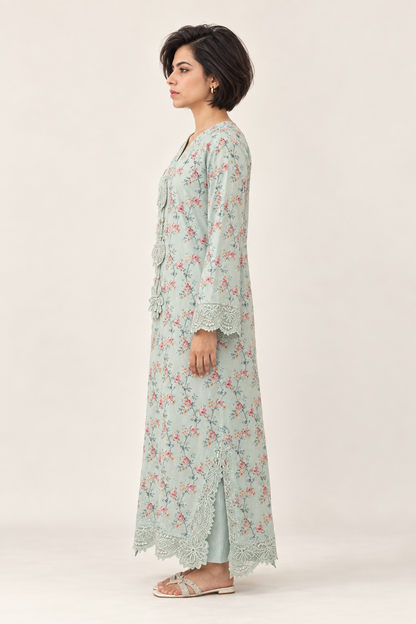 Shanzae — فیروزی | Cotton Long Shirt & Trouser