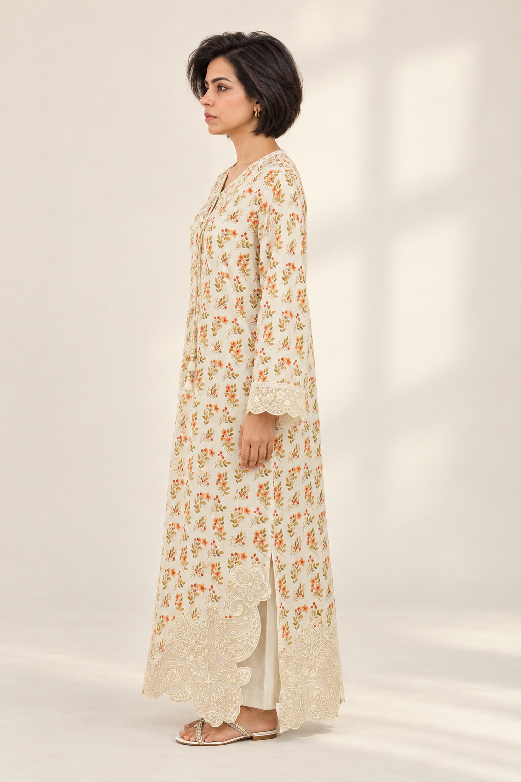 Shanzae — عاجی | Cotton Long Shirt &Trouser