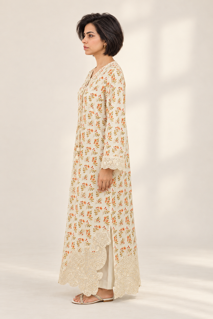 Shanzae — عاجی | Cotton Long Shirt &Trouser