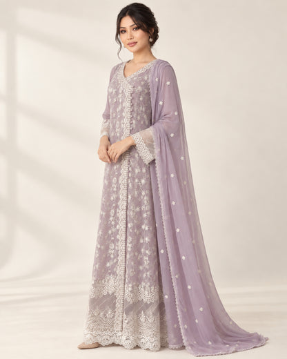 The Lilac Heirloom Chiffon Fustan