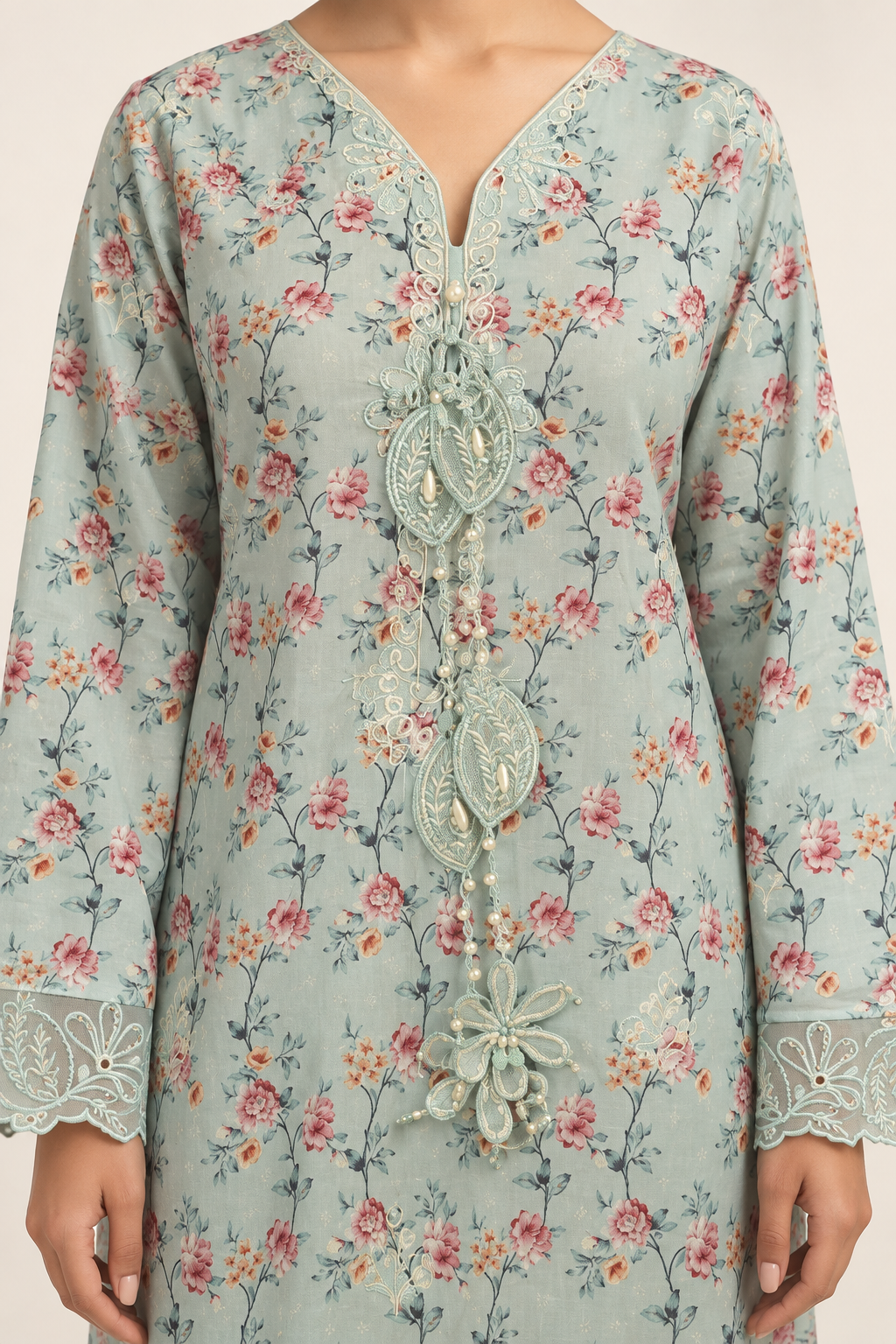 Shanzae — فیروزی | Cotton Long Shirt & Trouser