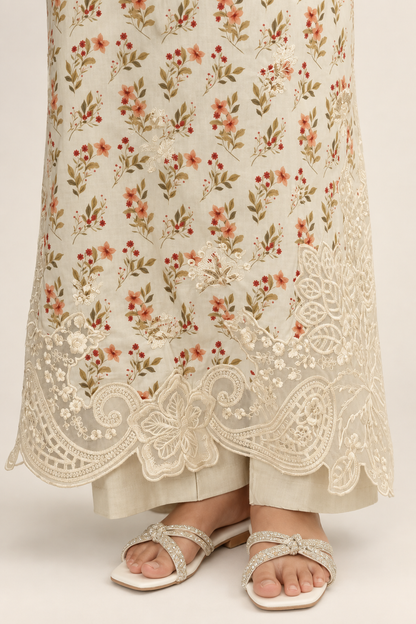 Shanzae — عاجی | Cotton Long Shirt &Trouser