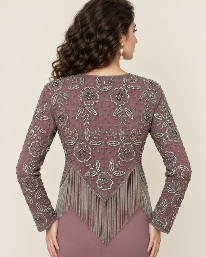 Mauve Muse Fringe Jacket