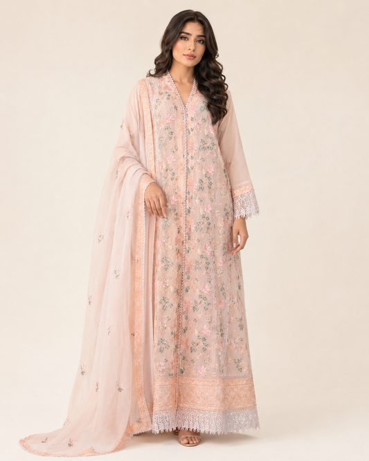 Meher Blush Chiffon Fustan