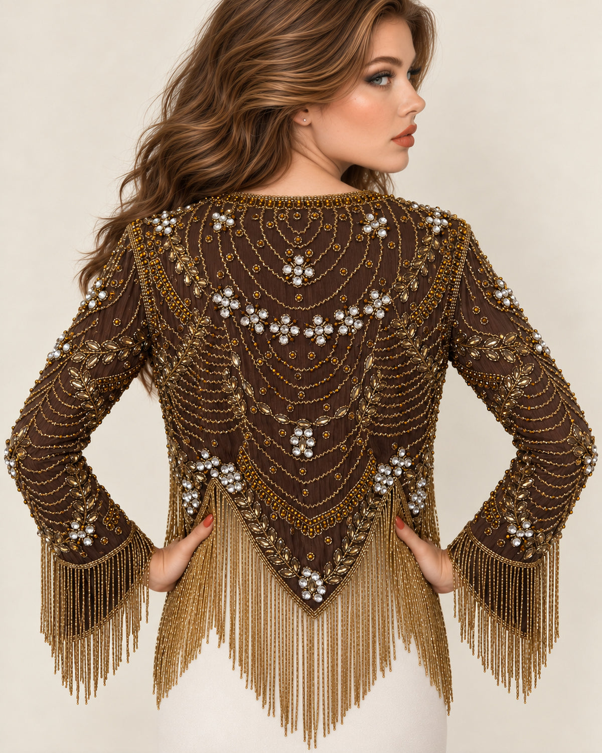 Cocoa Afterglow Royale Fringe Jacket