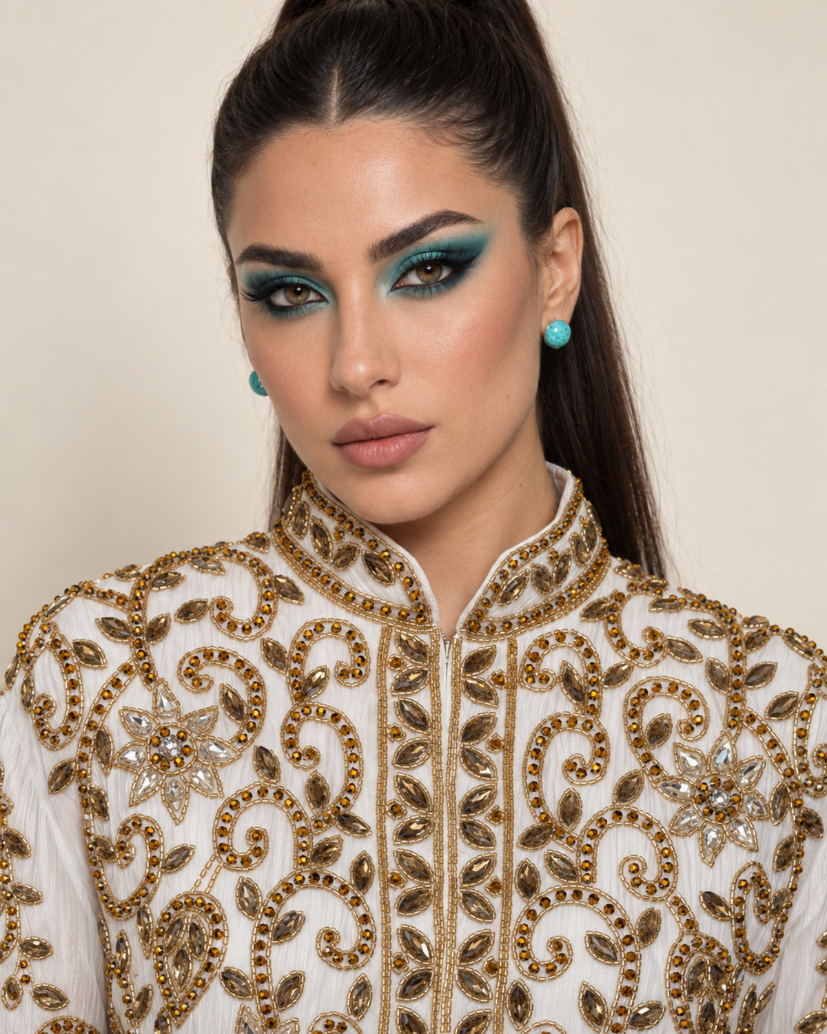 Ivory Glow Beaded Jacket