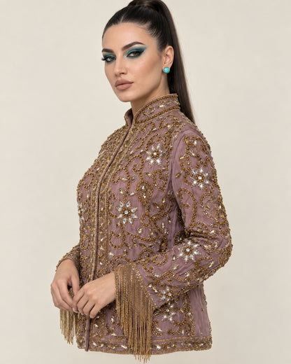 Mauve Muse Beaded Jacket