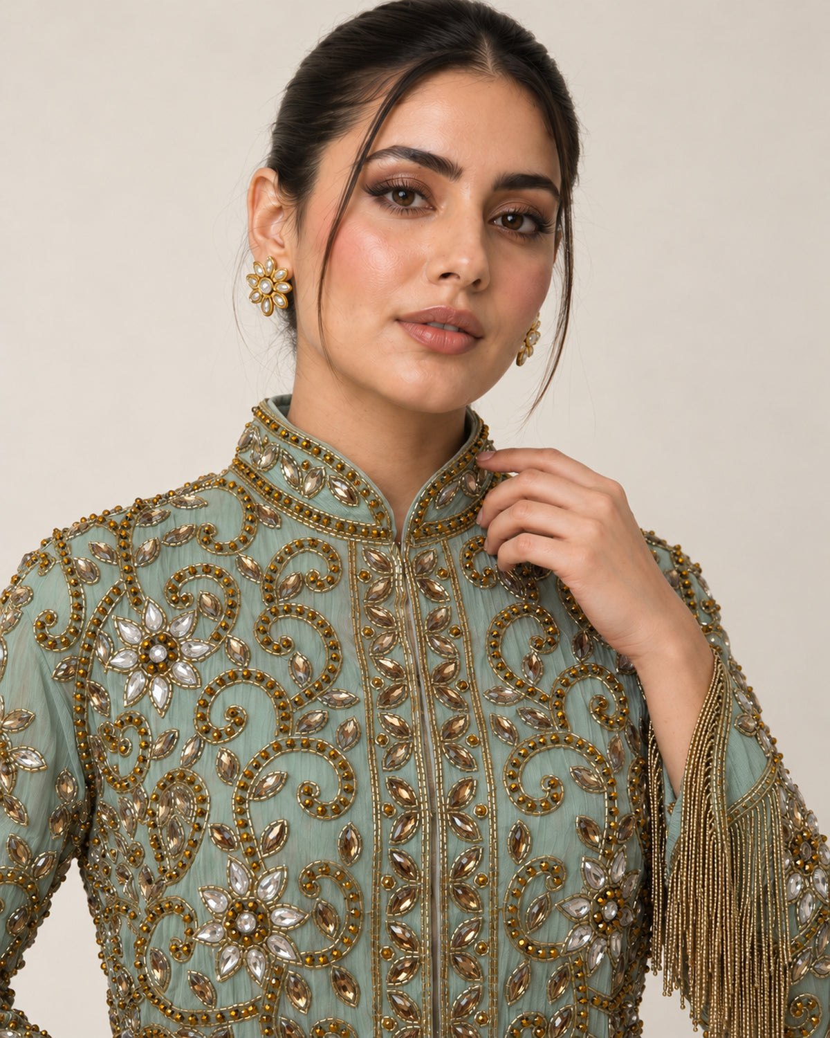 Mint Muse Beaded Jacket