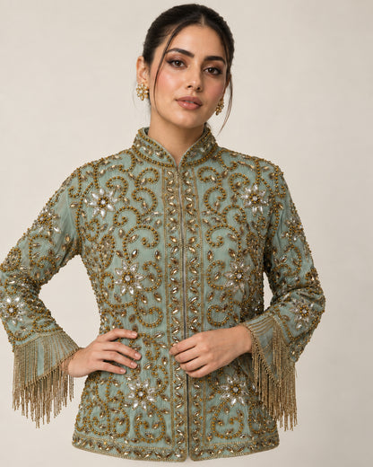 Mint Muse Beaded Jacket