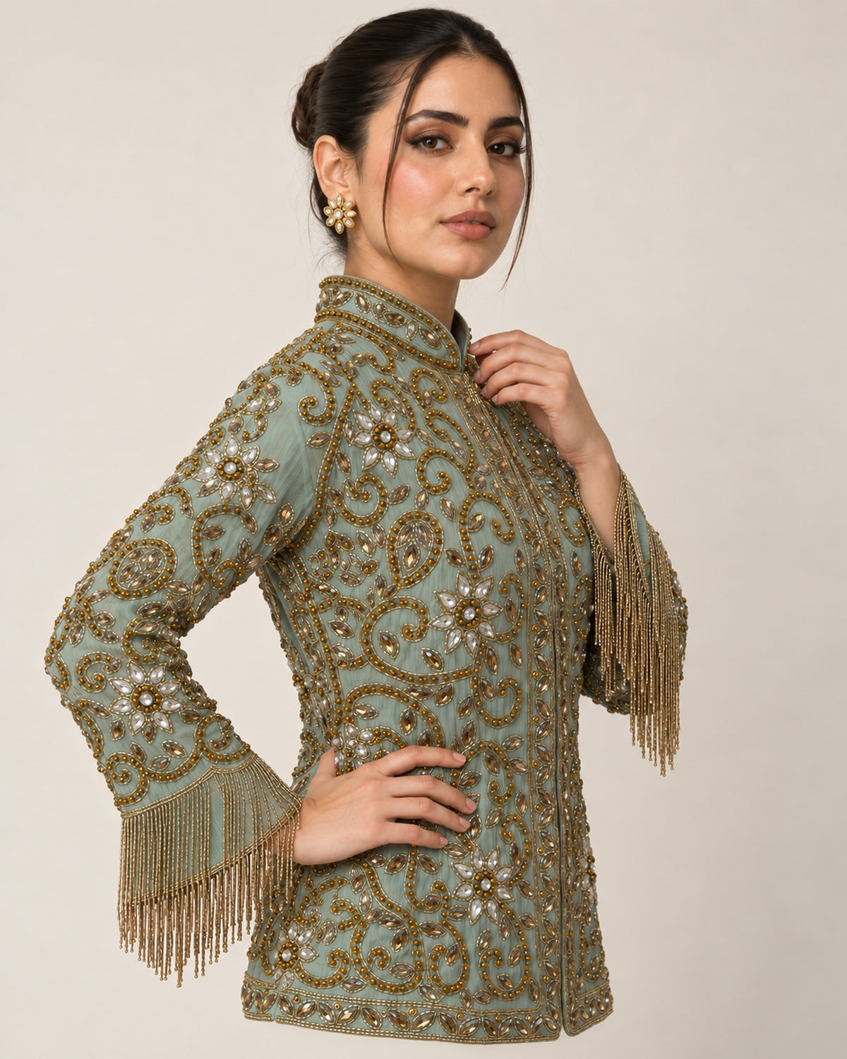 Mint Muse Beaded Jacket
