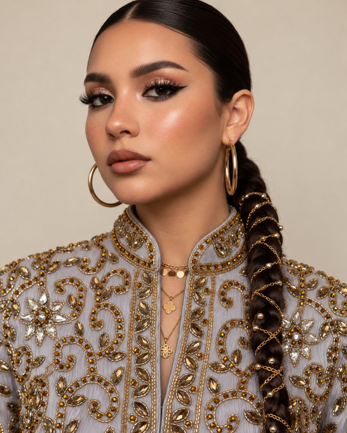 Silver Aura Beaded Jacket