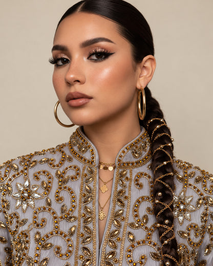 Silver Aura Beaded Jacket