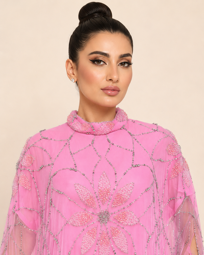 Rimal Champagne Pearl Cashmere Kaftan