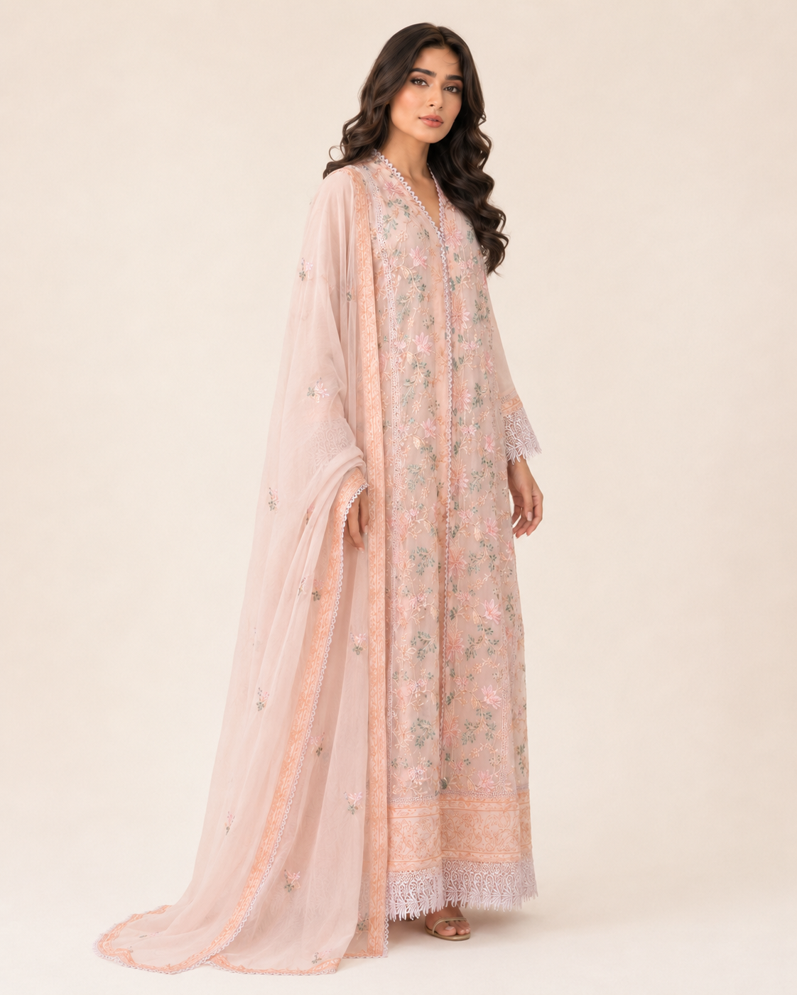 Meher Blush Chiffon Fustan