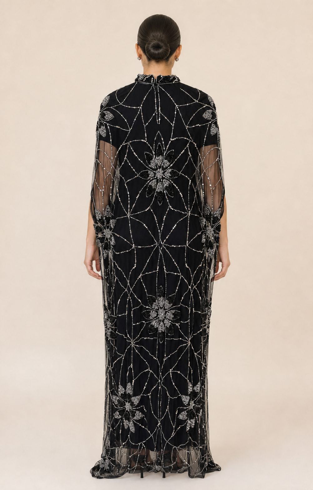 Layali Crystal Cashmere Kaftan