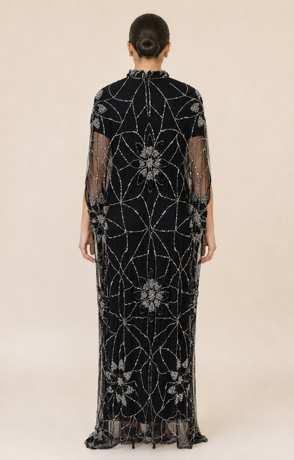 Layali Crystal Cashmere Kaftan